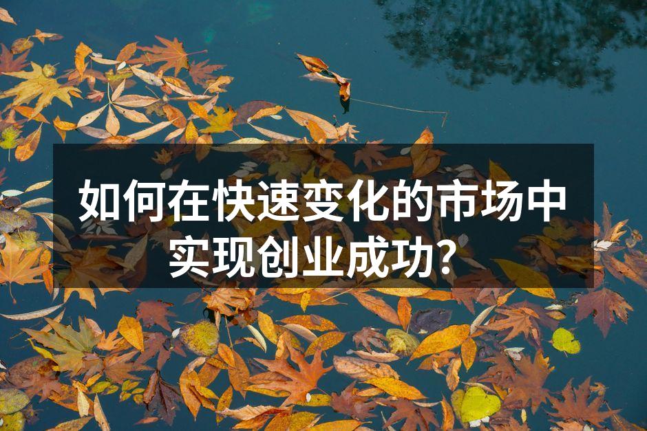 如何在快速变化的市场中实现创业成功？